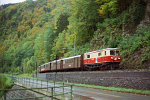 Lokomotiva: 1099.001-8 | Vlak: R 6885 ( St.Plten Hbf. - Mariazell ) | Msto a datum: Schwarzenbach a.d.Pielach 09.10.1993
