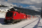 Lokomotiva: 1116.157-7 | Vlak: SPR 1504 ( Salzburg Hbf. - Innsbruck Hbf. ) | Msto a datum: Pfaffenschwendt 21.01.2006