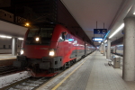Lokomotiva: 1116.206 | Vlak: RJ 68 ( Budapest Kel.pu. - Mnchen Hbf. ) | Msto a datum: Linz Hbf. 23.01.2010