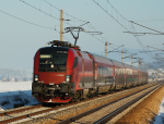 Lokomotiva: 1116.206 | Vlak: RJ 64 ( Budapest Kel.pu. - Mnchen Hbf. ) | Msto a datum: Ollersbach 27.01.2010