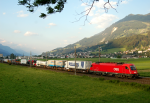 Lokomotiva: 1216.007 | Vlak: RoLa 53447 ( Wrgl-Terminal - Brennersee ) | Msto a datum: Schwaz 04.06.2009