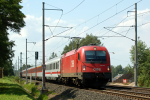 Lokomotiva: 1216.235 | Vlak: EC 173 Vindobona ( Hamburg-Altona - Wien Sdbf. ) | Msto a datum: Chvaletice (CZ) 16.07.2009