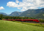 Lokomotiva: 80-90 748 | Vlak: railjet 533 powered by Lakeside Park ( Wien Meidling - Villach Hbf. ) | Msto a datum: Eichberg 16.07.2013