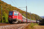 Lokomotiva: Re 4/4 11155 | Vlak: EC 90 Vauban ( Milano Centrale - Bruxelles-Midi ) | Msto a datum: Tecknau 23.10.1995