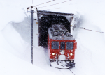 Lokomotiva: ABe 4/4 49 + ABe 4/4 47 | Vlak: R 474 ( Tirano - St.Moritz ) | Msto a datum: Ospizio Bernina 26.01.1996