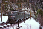 Lokomotiva: Ae 6/6 11411 | Vlak: IC 563 ( Basel SBB - Gschenen ) | Msto a datum: Wassen 10.02.1996
