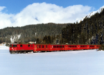 Lokomotiva: Ge 4/4 615 | Vlak: D 51 ( Landquart - Davos-Platz ) | Msto a datum: Davos-Dorf 19.01.1995