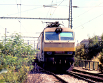 Lokomotiva: 150.011-5 | Vlak: Ex 20 Dukla ( Moskva Kijevskaja - Praha hl.n. ) | Msto a datum: Praha-Libe   24.07.1990