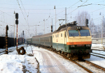 Lokomotiva: 150.025-5 | Vlak: Ex 125 Koian ( Praha hl.n. - Koice ) | Msto a datum: ilina (SK) 23.01.1992