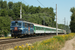 Lokomotiva: 151.001-6 | Vlak: R 704 Chodovar ( Beclav - Cheb ) | Msto a datum: Zbo nad Labem 19.07.2006