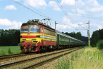 Lokomotiva: 230.073-9 | Vlak: R 1nsl 170 Beva ( Koice - Cheb ) | Msto a datum: Stbrn Hory   10.07.1997