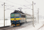 Lokomotiva: 363.056-3 | Vlak: R 809 ( Brno hl.n. - Olomouc hl.n. ) | Msto a datum: Best 13.02.2010