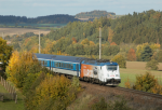 Lokomotiva: 380.004-2 | Vlak: Ex 1545 Matthias Schnerer ( Praha-Holeovice - Linz Hbf. ) | Msto a datum: Hemaniky   14.10.2017