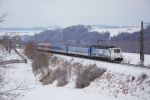 Lokomotiva: 380.011-7 | Vlak: Ex 1545 Jin expres ( Praha-Holeovice - Linz Hbf. ) | Msto a datum: Hemaniky   21.01.2018