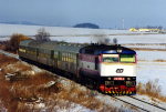 Lokomotiva: 749.263-0 | Vlak: Sp 1724 ( Opava-vchod - Brno hl.n. ) | Msto a datum: Bruntl 12.01.2000