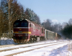 Lokomotiva: 781.197-9 | Vlak: Pv 90006 ( Miedzylesie - Lichkov ) | Msto a datum: Lichkov 01.12.1990