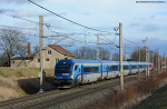 Lokomotiva: 80-91 001-8 | Vlak: railjet 74 Franz Schubert ( Graz Hbf. - Praha hl.n. ) | Msto a datum: Pardubice-Oponek   29.01.2018