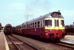 Lokomotiva: 851.027-3 | Vlak: Os 4152 ( Vesel nad Moravou - Kyjov ) | Msto a datum: Vesel nad Moravou 07.05.1993