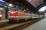 Lokomotiva: 219.012-2 | Vlak: RB 5447 ( Dresden Hbf. - Zittau ) | Msto a datum: Dresden Hbf. 10.04.1996