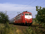 Lokomotiva: 103.214-2 | Vlak: EC 2 Rembrandt ( Chur - Amsterdam CS ) | Msto a datum: Ingelheim 02.07.1994