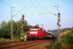 Lokomotiva: 120.160-7 | Vlak: EC 15 Patscherkofel ( Saarbrcken Hbf. - Innsbruck Hbf. ) | Msto a datum: Hochspeyer 03.07.1994