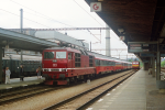 Lokomotiva: 180.011-9 | Vlak: EC 173 Vindobona ( Berlin Hbf. - Wien Sdbf. ) | Msto a datum: Praha-Holeovice (CZ) 12.08.1994