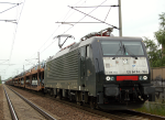 Lokomotiva: 189.154 ( PKP Cargo ) | Vlak: Nex 46777 ( Tychy Fiat - Torino Orbassano ) | Msto a datum: Hodonn (CZ) 08.06.2011