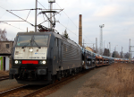 Lokomotiva: 189.154 ( PKP Cargo ) | Vlak: Nex 46757 ( Tychy Fiat - Piedemonte-Villa SL ) | Msto a datum: Prosenice (CZ) 13.03.2012