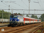 Lokomotiva: EP09-018 | Vlak: EC 110 Praha ( Warszawa Wsch. - Praha hl.n. ) | Msto a datum: Petrovice u Karvin (CZ) 25.08.2011