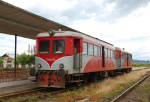 Lokomotiva: 77-0903-3 + 77-0967 | Vlak: R 2076 ( Ramnicu Valcea - Piatra Olt ) | Msto a datum: Govora 14.05.2016