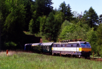 Lokomotiva: 350.001-4 | Vlak: Ex 477 Istropolitan ( Hamburg-Altona - Bratislava N.M. ) | Msto a datum: Doln Louky (CZ) 16.05.1993