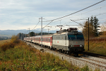 Lokomotiva: 350.001-4 ( ES499.0001 ) | Vlak: R 601 HORALKY SEDITA ( Bratislava hl.st. - Koice ) | Msto a datum: trba 25.10.2017