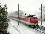 Lokomotiva: 350.011-3 | Vlak: EC 276 Frantiek Kik ( Bratislava hl.st. - Praha-Holeovice ) | Msto a datum: Koln (CZ) 05.01.2009