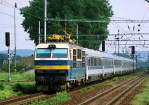 Lokomotiva: 350.012-1 | Vlak: EC 170 Comenius ( Budapest Kel.pu. - Berlin Hbf. ) | Msto a datum: Tinov (CZ) 04.06.1995