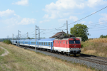 Lokomotiva: 350.013-9 | Vlak: EC 279 Metropolitan ( Praha hl.n. - Budapest Nyugati pu. ) | Msto a datum: Pardubice-Oponek (CZ) 05.09.2018