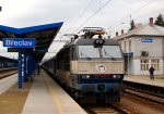Lokomotiva: 350.020-4 | Vlak: EC 136 Moravia ( Budapest Kel.pu. - Ostrava hl.n. ) | Msto a datum: Beclav (CZ) 11.01.2012