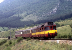 Lokomotiva: 850.024-1 | Vlak: Os 8909 ( Pleivec - Koice ) | Msto a datum: Hrhov 04.06.1996