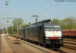 Lokomotiva: 189.158 ( LTE )  + 189.155 ( LTE ) | Vlak: Nex 65919 | Msto a datum: Petrovice u Karvin (CZ) 08.05.2013