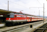 Lokomotiva: 1042.554-4 | Vlak: R 4263 ( Friesach - Schwarzach-St.Veit ) | Místo a datum: Villach Hbf. 04.07.1991