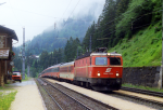 Lokomotiva: 1044.082-4 | Vlak: IC 565 Alemania ( Lindau Hbf. - Wien Westbf. ) | Místo a datum: Wald am Arlberg 15.06.1993