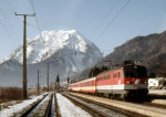 Lokomotiva: 1046.024-4 | Vlak: R 3517 ( Bischofshofen - Amstetten ) | Místo a datum: Stainach-Irdning 30.12.1992