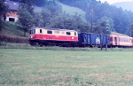 Lokomotiva: 1099.011-7 | Vlak: E 961 tscherland ( St.Plten Hbf. - Mariazell ) | Msto a datum: Frankenfels 11.08.1990