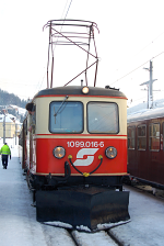 Lokomotiva: 1099.016-6 | Vlak: R 6828 tscherland ( Mariazell - St.Plten Hbf. ) | Msto a datum: Mariazell 06.01.2006