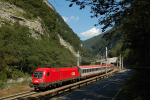 Lokomotiva: 1116.108-0 | Vlak: OEC 113 ( Frankfurt (M) Hbf. - Klagenfurt Hbf. ) | Místo a datum: Golling-Abtenau 16.08.2009
