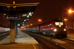 Lokomotiva: 1116.207 | Vlak: RJ 66 ( Budapest Kel.pu. - München Hbf. ) | Místo a datum: Salzburg Hbf. 23.01.2010
