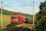Lokomotiva: 1116.229-4 | Vlak: EN 247 ( Bregenz - Wien Westbf. ) | Místo a datum: Unter Oberndorf 08.05.2009