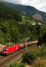 Lokomotiva: 1116.259-1 | Vlak: GAG 48714 ( Villach Süd Gvbf. - Biberist EBT ) | Místo a datum: Oberfalkenstein 18.08.2009