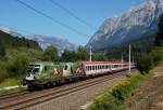 Lokomotiva: 1116.264-1 | Vlak: OIC 542 Skicirkus Saalbach Hinterglemm Leogang ( Wien Westbf. - Innsbruck Hbf. ) | Místo a datum: Bischofshofen 16.08.2009