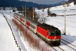 Lokomotiva: 1144.225-8 | Vlak: REX 1541 ( Wörgl Hbf. - Zell am See ) | Místo a datum: Hochfilzen 03.02.2007