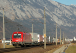 Lokomotiva: 1216.013 | Vlak: RoLa 53445 ( Wörgl-Terminal - Brennersee ) | Místo a datum: Schwaz 23.01.2010